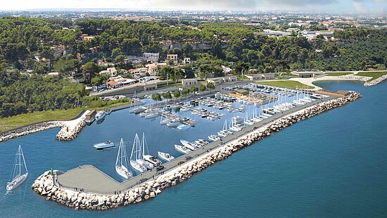 Port des heures claires, Projet de l’extension. P.LOUIS I.C/N.MAGNAN/Ri2L