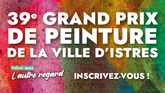 Infographie (rose vert) inscription  grand prix de peinture de la ville 